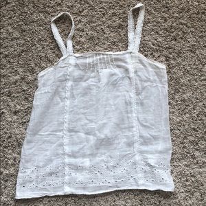 Sheer white tank top